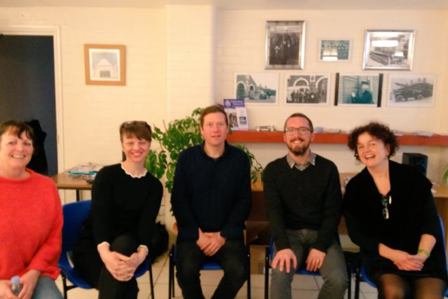 Photo of writers on the Crossing Borders Continental Breakfast